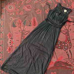 Sweet Storm Black Shimmery Maxi Dress